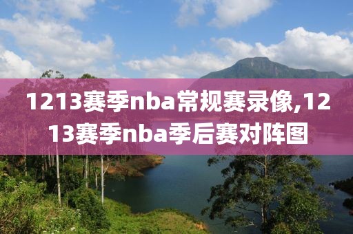 1213赛季nba常规赛录像,1213赛季nba季后赛对阵图