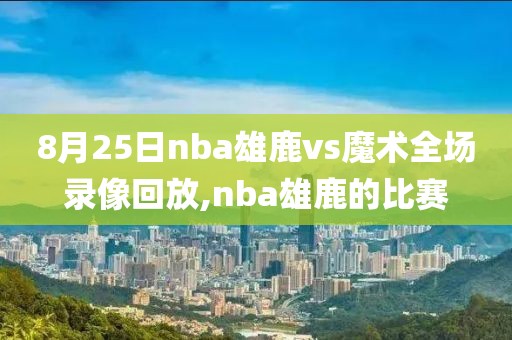 8月25日nba雄鹿vs魔术全场录像回放,nba雄鹿的比赛
