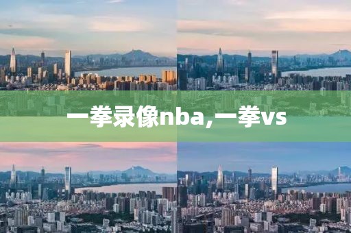 一拳录像nba,一拳vs